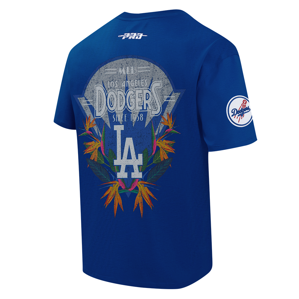 MLB LOS ANGELES DODGERS PARADISE HAUT À MANCHES COURTES POUR HOMME (BLEU DODGER)