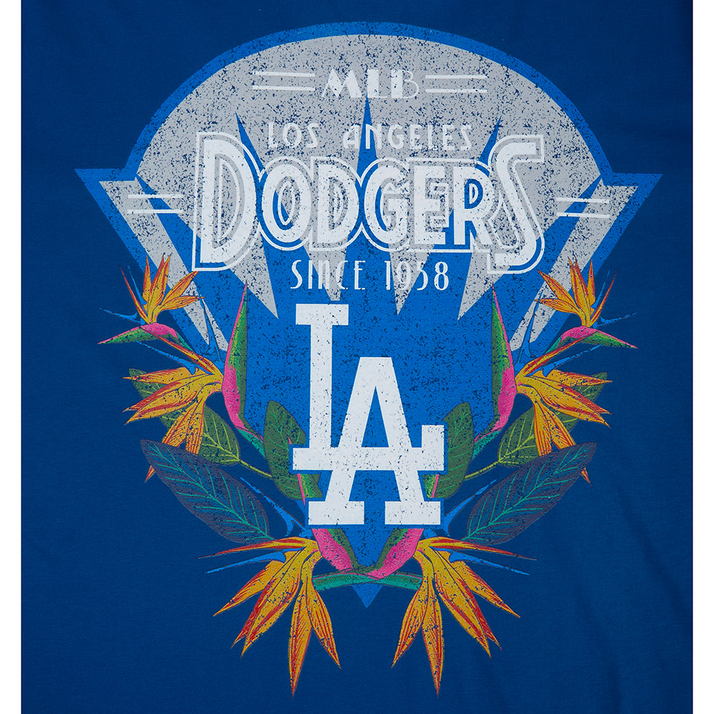 MLB LOS ANGELES DODGERS PARADISE HAUT À MANCHES COURTES POUR HOMME (BLEU DODGER)