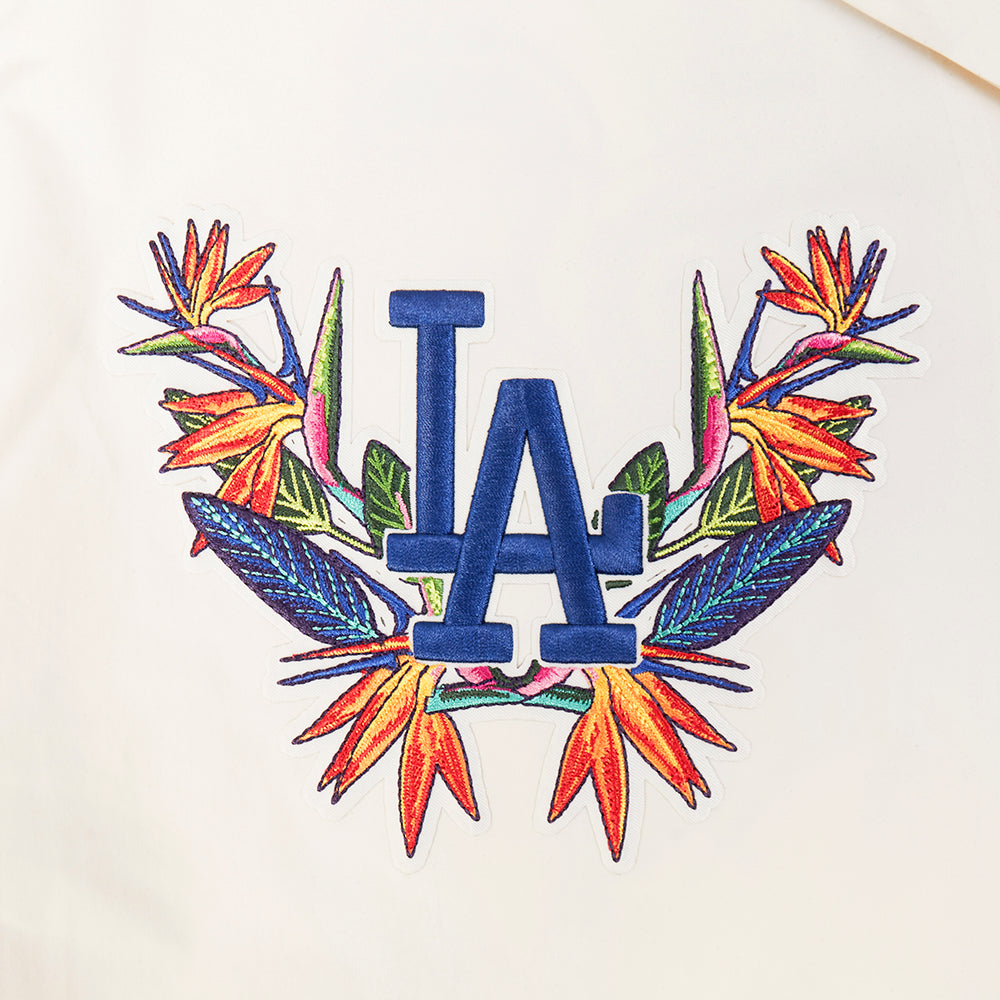 MLB LOS ANGELES DODGERS PARADISE MEN'S BUTTON DOWN (EGGSHELL)