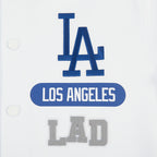 MLB LOS ANGELES DODGERS LETTERMAN BOUTONNÉ POUR HOMME (BLANC/NOIR)