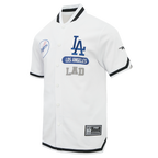 MLB LOS ANGELES DODGERS LETTERMAN BOUTONNÉ POUR HOMME (BLANC/NOIR)
