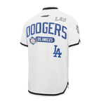 MLB LOS ANGELES DODGERS LETTERMAN BOUTONNÉ POUR HOMME (BLANC/NOIR)
