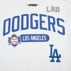 MLB LOS ANGELES DODGERS LETTERMAN BOUTONNÉ POUR HOMME (BLANC/NOIR)