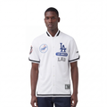 MLB LOS ANGELES DODGERS LETTERMAN BOUTONNÉ POUR HOMME (BLANC/NOIR)