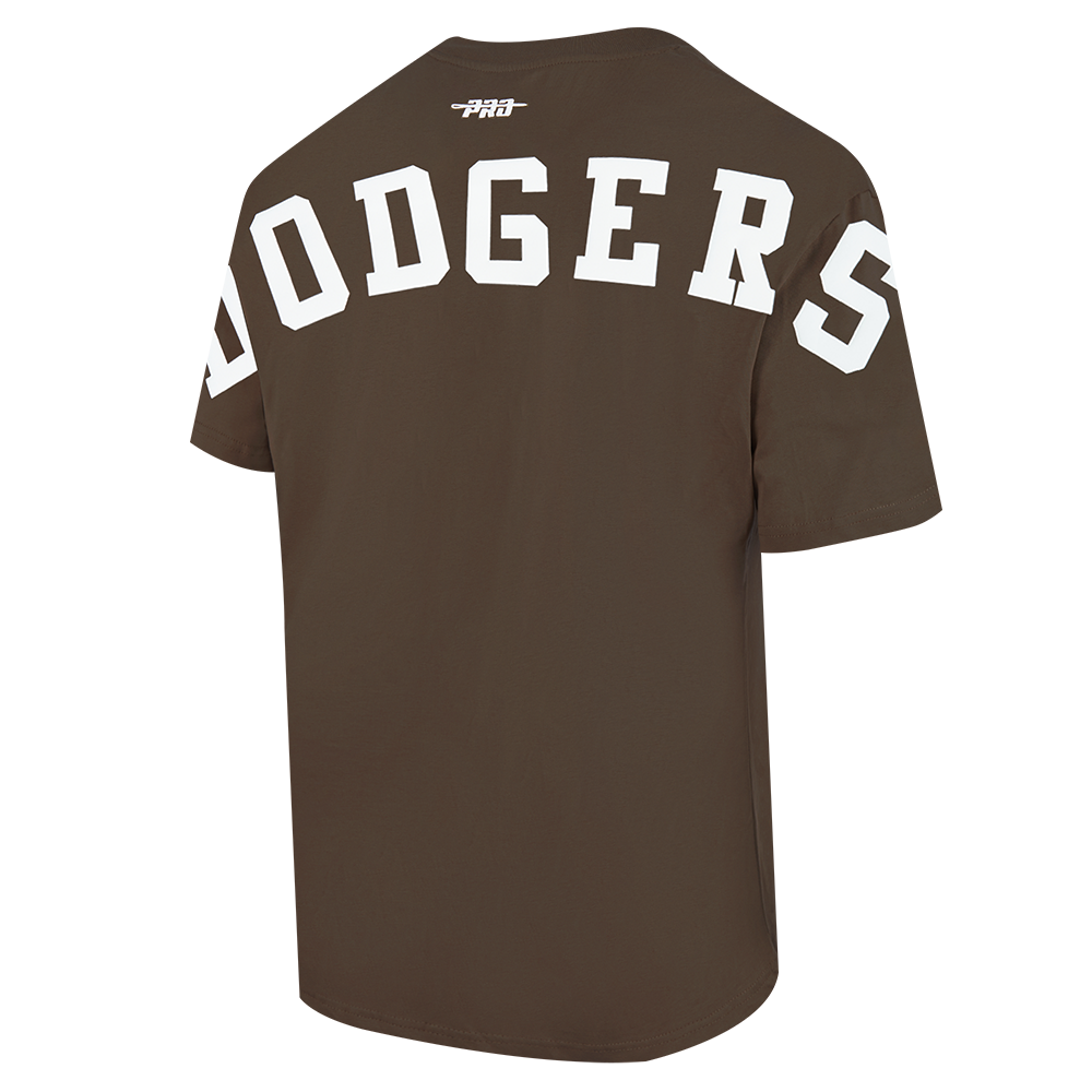 MLB LOS ANGELES DODGERS WINGSPAN HAUT EN JERSEY DE COTON À ÉPAULES TOMBANTES V2 POUR HOMME (BRUN)