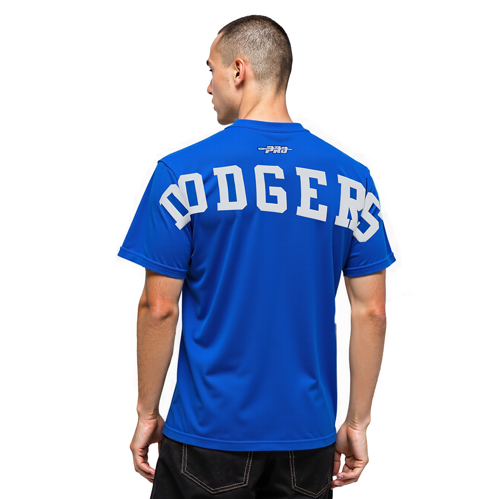 MLB LOS ANGELES DODGERS WINGSPAN HAUT EN JERSEY DE COTON À ÉPAULES TOMBANTES V2 POUR HOMME (BLEU ROYAL)