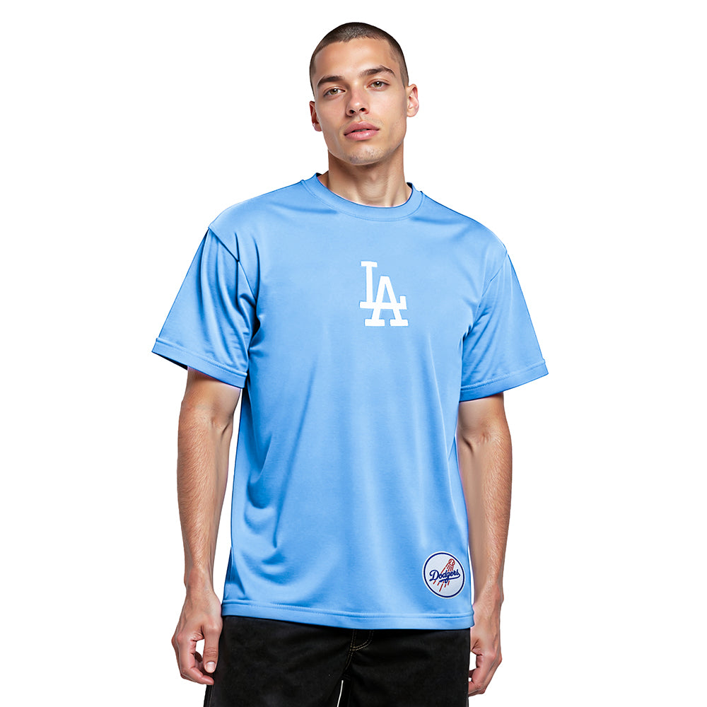 MLB LOS ANGELES DODGERS WINGSPAN HAUT EN JERSEY DE COTON À ÉPAULES TOMBANTES V2 POUR HOMME (BLEU UNIVERSITÉ)