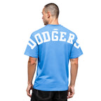 MLB LOS ANGELES DODGERS WINGSPAN HAUT EN JERSEY DE COTON À ÉPAULES TOMBANTES V2 POUR HOMME (BLEU UNIVERSITÉ)