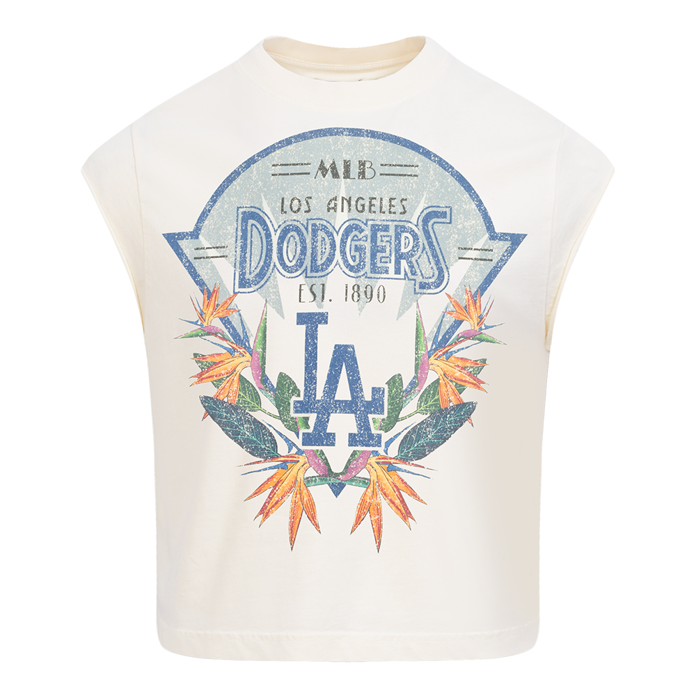 MLB LOS ANGELES DODGERS PARADISE HAUT À MANCHES COURTES POUR HOMME (COQUILLE D'ŒUF)