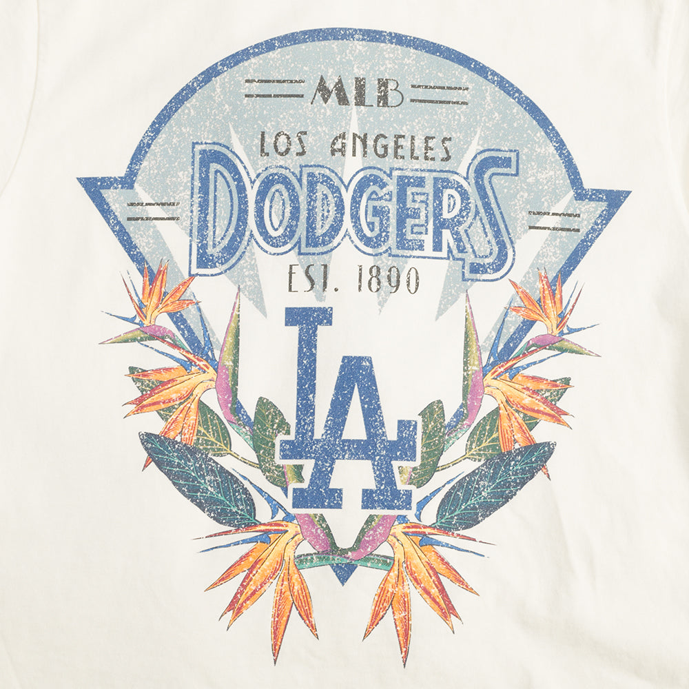 MLB LOS ANGELES DODGERS PARADISE HAUT À MANCHES COURTES POUR HOMME (COQUILLE D'ŒUF)
