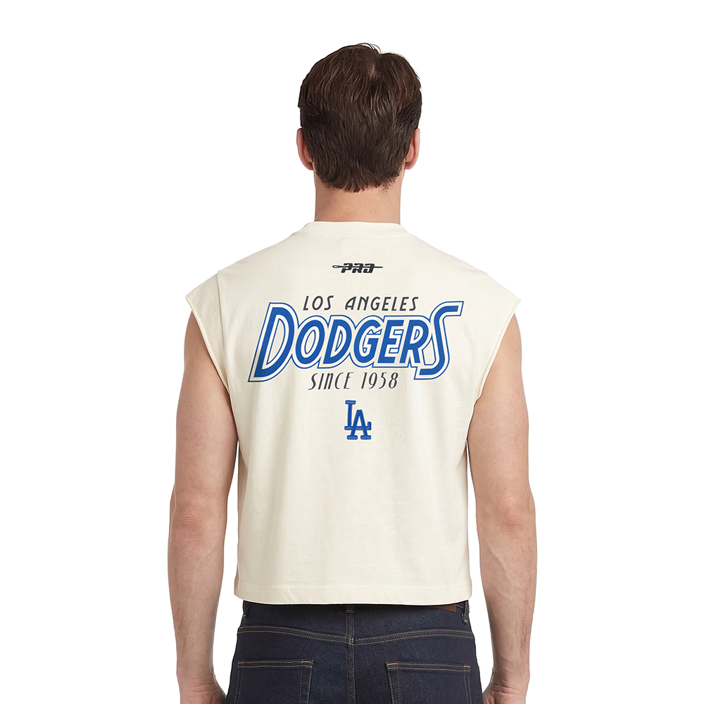 MLB LOS ANGELES DODGERS PARADISE HAUT À MANCHES COURTES POUR HOMME (COQUILLE D'ŒUF)