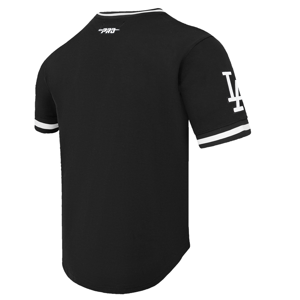MLB LOS ANGELES DODGERS CLASSIC CHENILLE HAUT EN MAILLE DOUBLE POUR HOMME (NOIR)