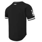 MLB LOS ANGELES DODGERS CLASSIC CHENILLE HAUT EN MAILLE DOUBLE POUR HOMME (NOIR)