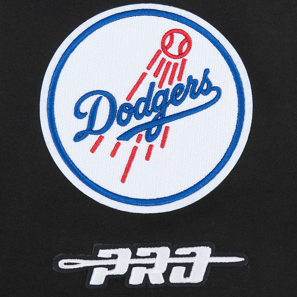 MLB LOS ANGELES DODGERS CLASSIC CHENILLE HAUT EN MAILLE DOUBLE POUR HOMME (NOIR)