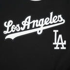 MLB LOS ANGELES DODGERS CLASSIC CHENILLE HAUT EN MAILLE DOUBLE POUR HOMME (NOIR)