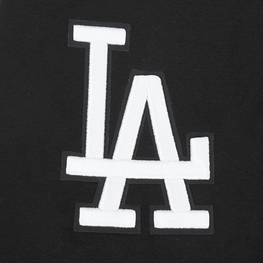 MLB LOS ANGELES DODGERS CLASSIC CHENILLE HAUT EN MAILLE DOUBLE POUR HOMME (NOIR)