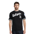 MLB LOS ANGELES DODGERS CLASSIC CHENILLE HAUT EN MAILLE DOUBLE POUR HOMME (NOIR)