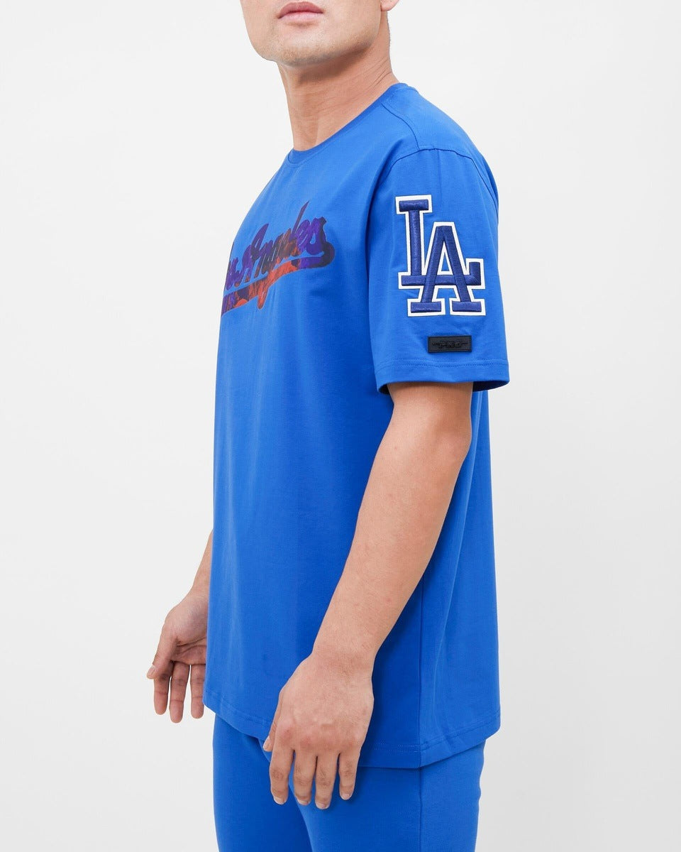 MLB LOS ANGELES DODGERS DIP DYE PRO TEAM MEN'S TOP (ROYAL BLUE)