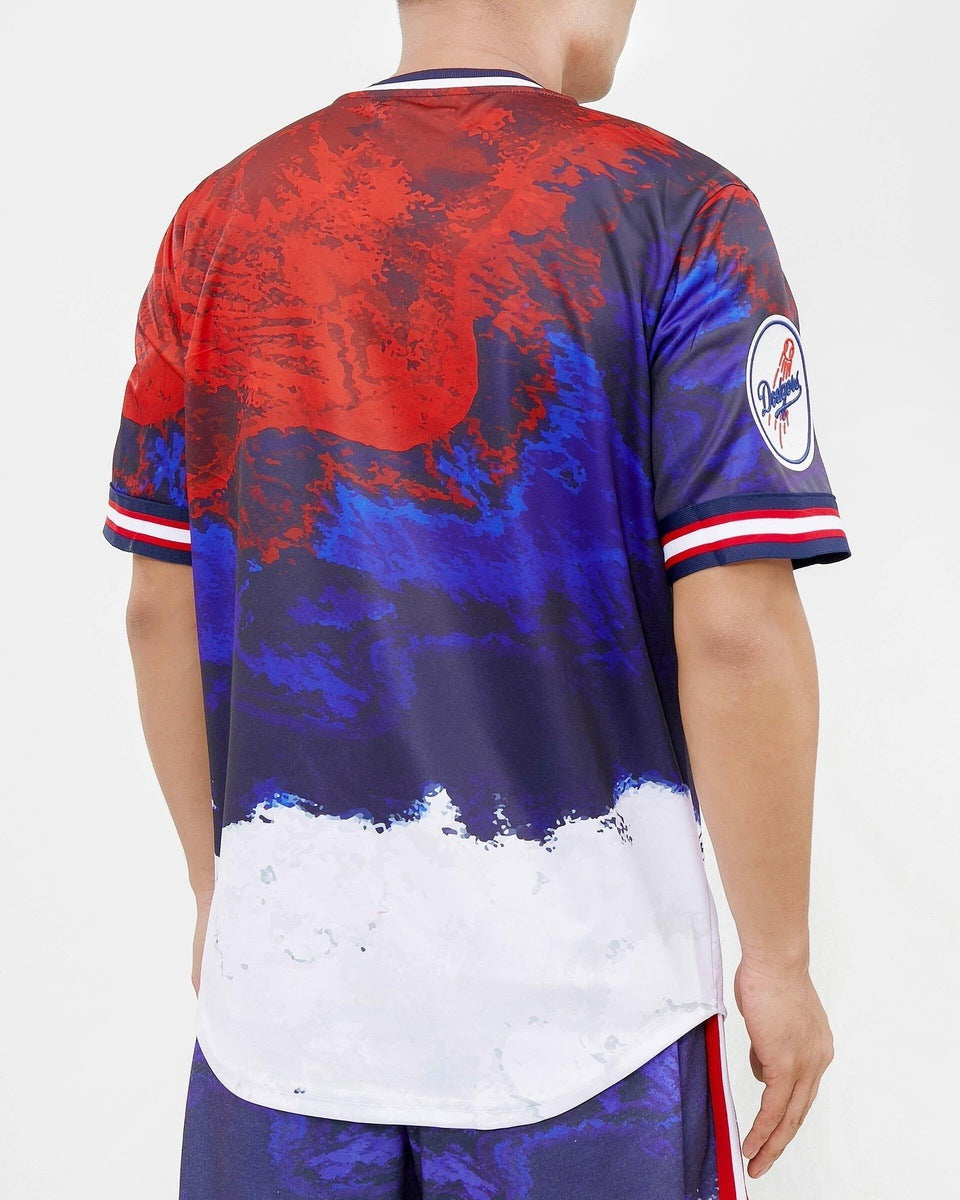 MLB LOS ANGELES DODGERS PRO TEAM DIP DYE MEN'S TAPING TOP (RED/WHITE/BLUE)