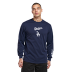 MLB LOS ANGELES DODGERS WINGSPAN HAUT À MANCHES LONGUES ET À ÉPAULES TOMBANTES V2 POUR HOMME (MARINE MINUIT)