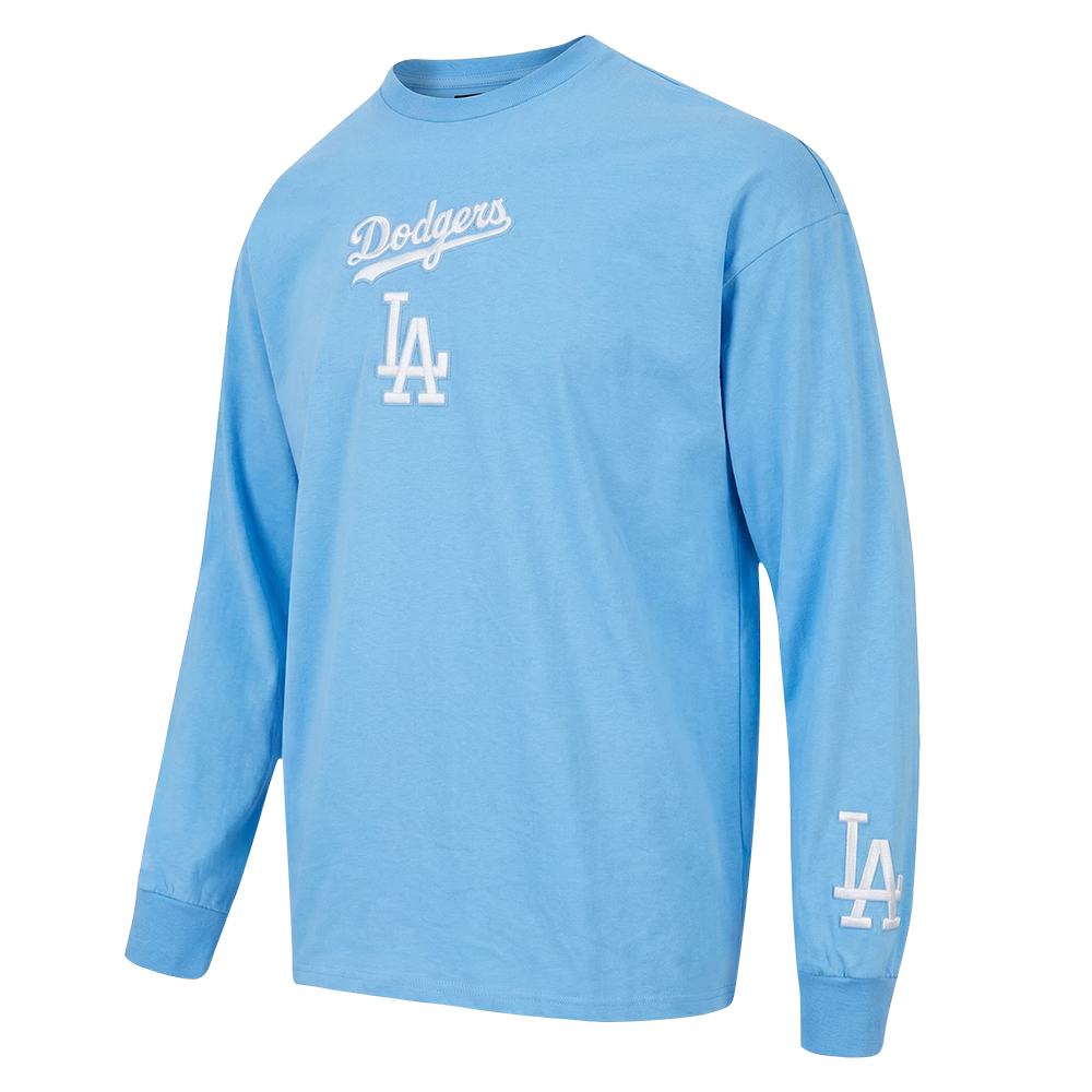 MLB LOS ANGELES DODGERS WINGSPAN HAUT À MANCHES LONGUES ET À ÉPAULES TOMBANTES V2 POUR HOMME (BLEU UNIVERSITÉ)