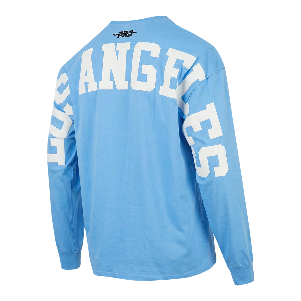 MLB LOS ANGELES DODGERS WINGSPAN HAUT À MANCHES LONGUES ET À ÉPAULES TOMBANTES V2 POUR HOMME (BLEU UNIVERSITÉ)