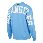 MLB LOS ANGELES DODGERS WINGSPAN HAUT À MANCHES LONGUES ET À ÉPAULES TOMBANTES V2 POUR HOMME (BLEU UNIVERSITÉ)