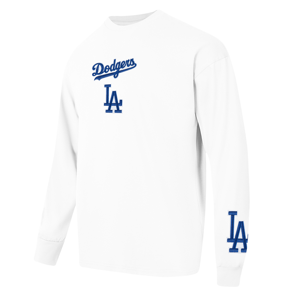 MLB LOS ANGELES DODGERS WINGSPAN HAUT À MANCHES LONGUES ET À ÉPAULES TOMBANTES V2 POUR HOMME (BLANC)