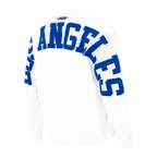 MLB LOS ANGELES DODGERS WINGSPAN HAUT À MANCHES LONGUES ET À ÉPAULES TOMBANTES V2 POUR HOMME (BLANC)