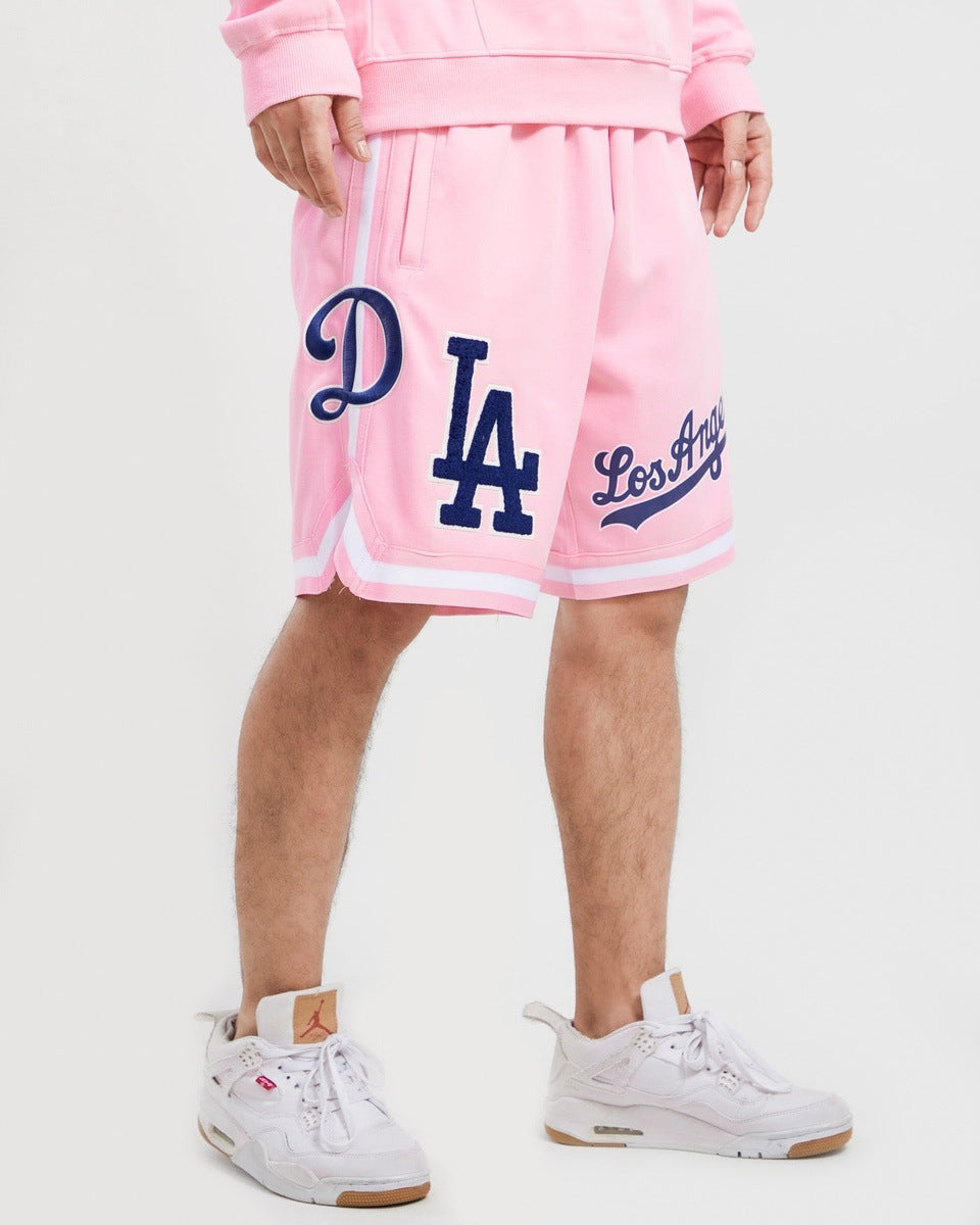 MLB LOS ANGELES DODGERS CLASSIC CHENILLE SHORT POUR HOMME (ROSE)