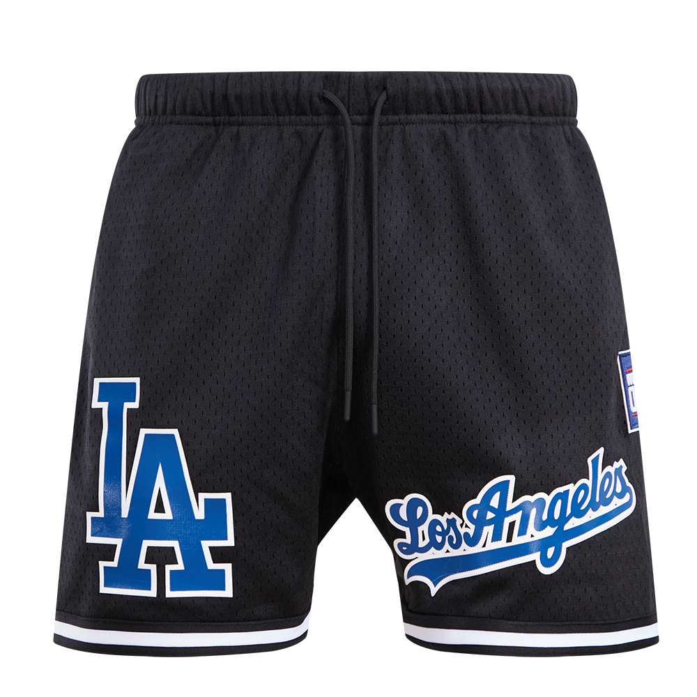 MLB LOS ANGELES DODGERS LOGO MEN'S MESH SHORT (BLACK)