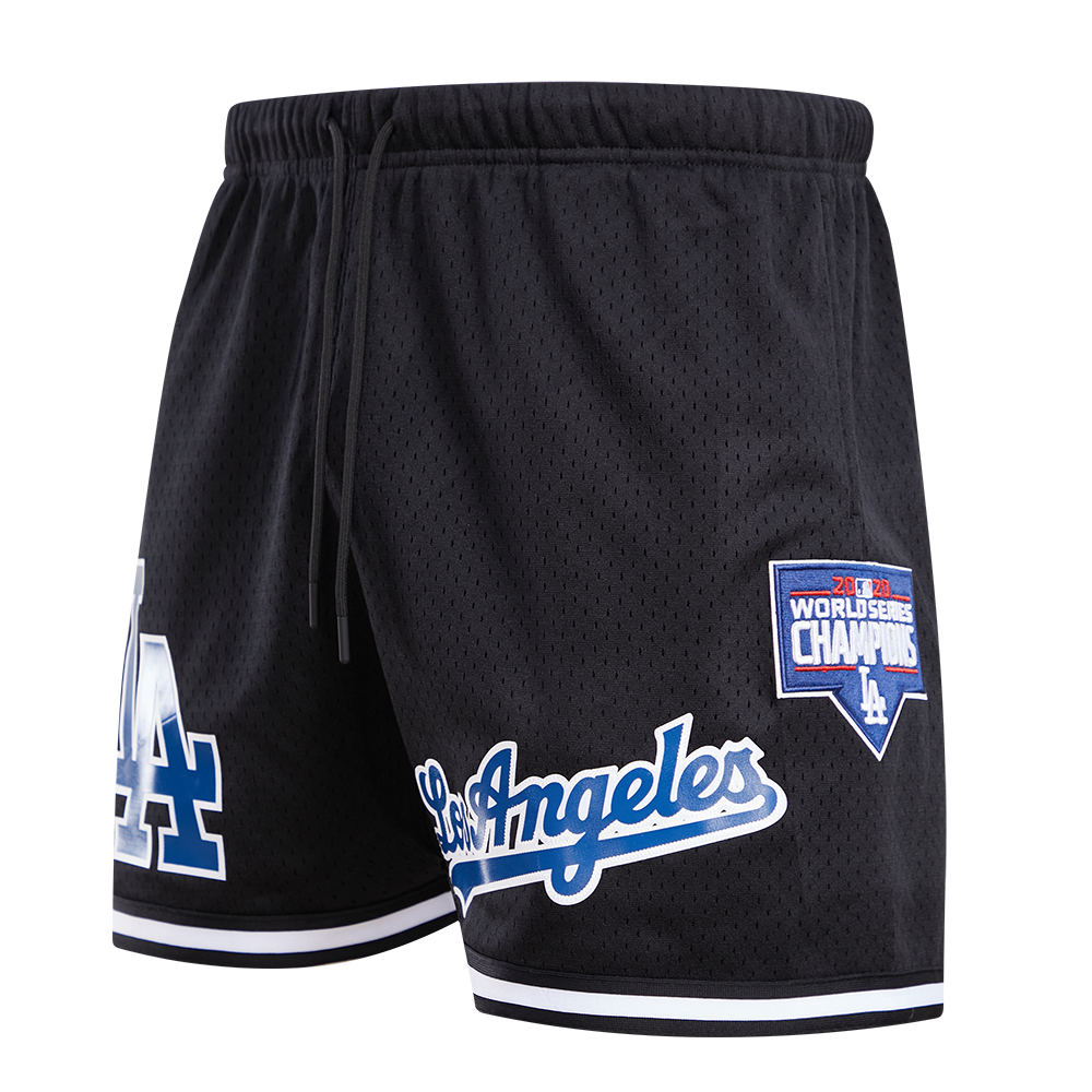 MLB LOS ANGELES DODGERS LOGO MEN'S MESH SHORT (BLACK)