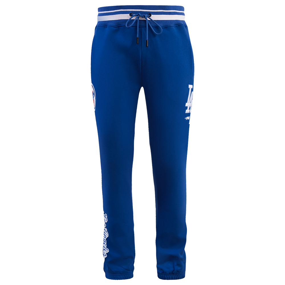 MLB LOS ANGELES DODGERS SCRIPT TAIL PANTALON OUATÉ EN MOLLETON CÔTELÉ POUR HOMME (BLEU DODGER)