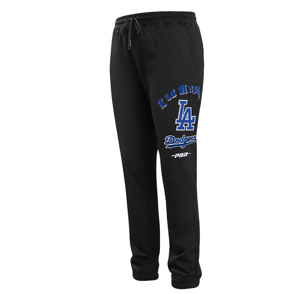 MLB LOS ANGELES DODGERS OLD ENGLISH MEN'S FLC SWEATPANT (BLACK)