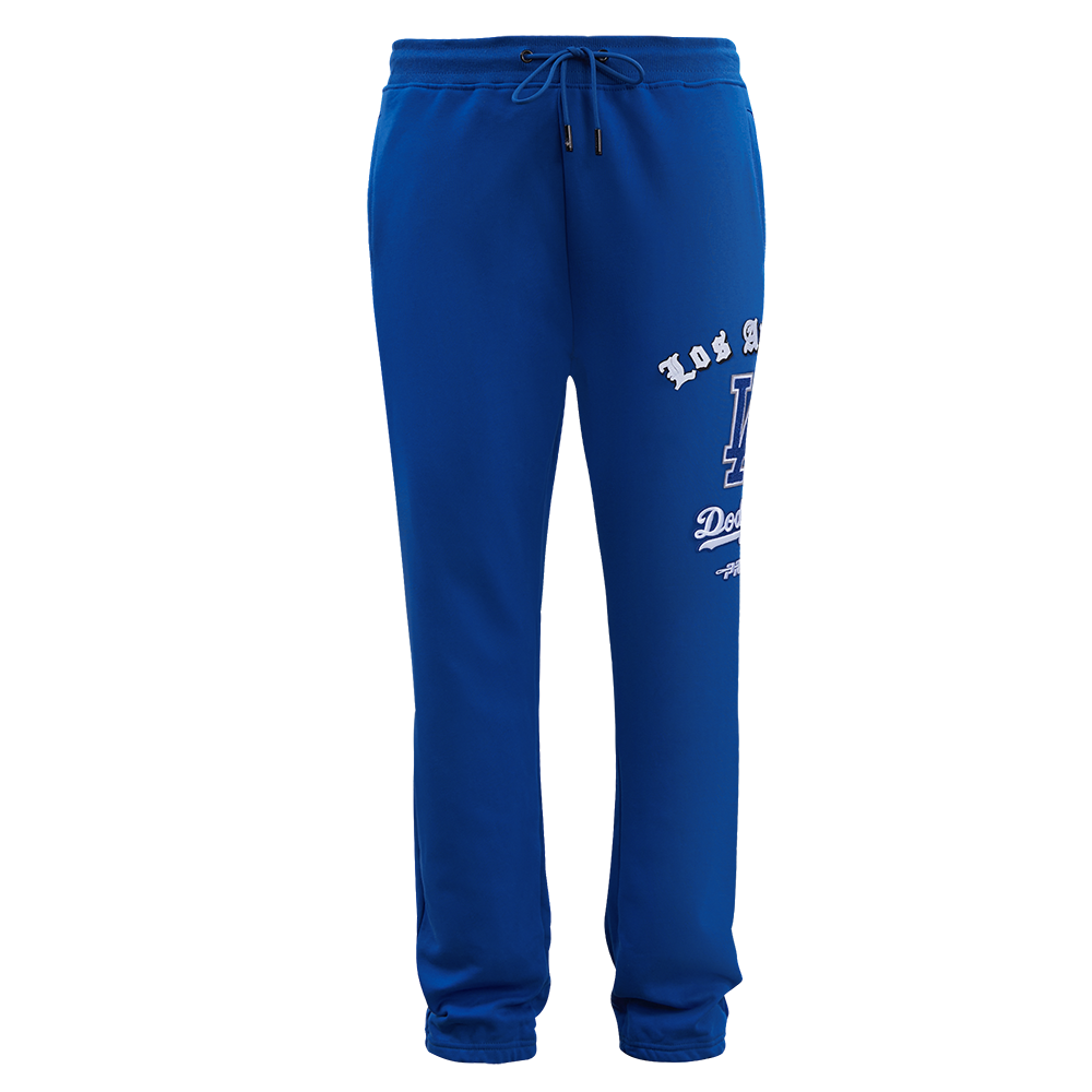 MLB LOS ANGELES DODGERS OLD ENGLISH PANTALON OUATÉ EN MOLLETON POUR HOMME (BLEU DODGER)