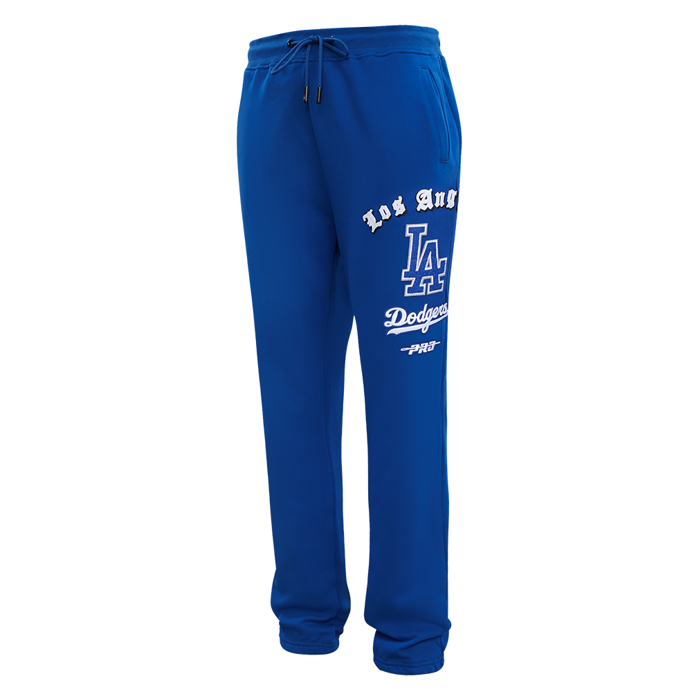 MLB LOS ANGELES DODGERS OLD ENGLISH PANTALON OUATÉ EN MOLLETON POUR HOMME (BLEU DODGER)