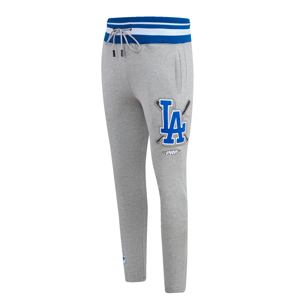 MLB LOS ANGELES DODGERS MASH UP MEN'S RIB FLC SWEATPANT (HEATHER GREY/DODGER BLUE)