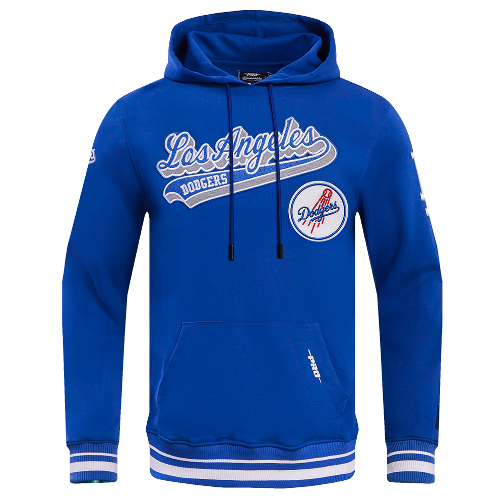 MLB LOS ANGELES DODGERS SCRIPT TAIL CHANDAIL À CAPUCHON EN MOLLETON CÔTELÉ POUR HOMME (BLEU DODGER)