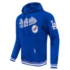 MLB LOS ANGELES DODGERS SCRIPT TAIL MEN'S RIB FLC PO HOODIE (DODGER BLUE)