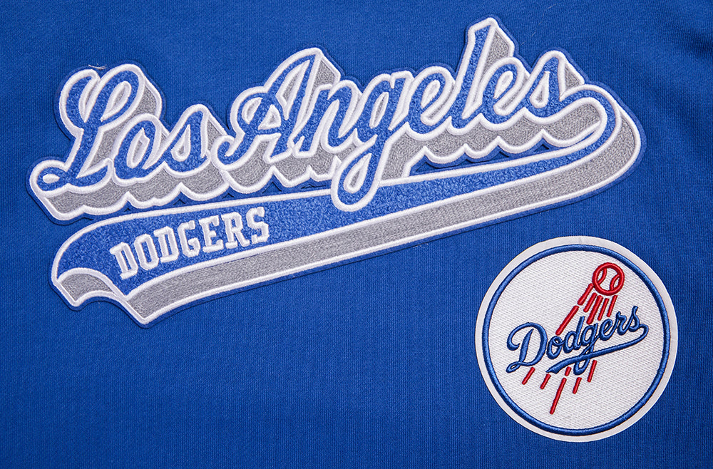 MLB LOS ANGELES DODGERS SCRIPT TAIL MEN'S RIB FLC PO HOODIE (DODGER BLUE)