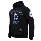MLB LOS ANGELES DODGERS OLD ENGLISH MEN'S FLC PO HOODIE (BLACK)