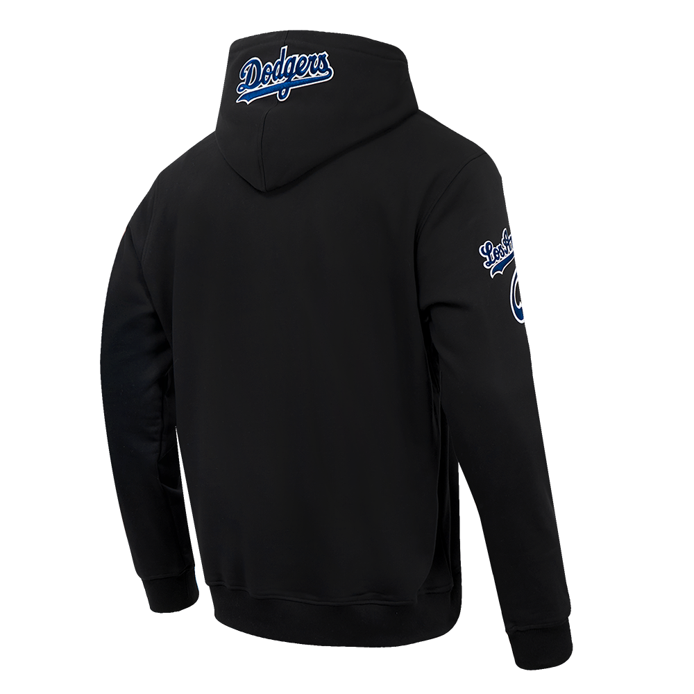 MLB LOS ANGELES DODGERS OLD ENGLISH MEN'S FLC PO HOODIE (BLACK)