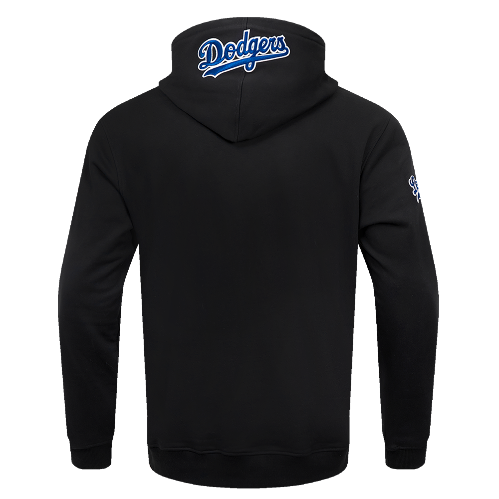 MLB LOS ANGELES DODGERS OLD ENGLISH MEN'S FLC PO HOODIE (BLACK)