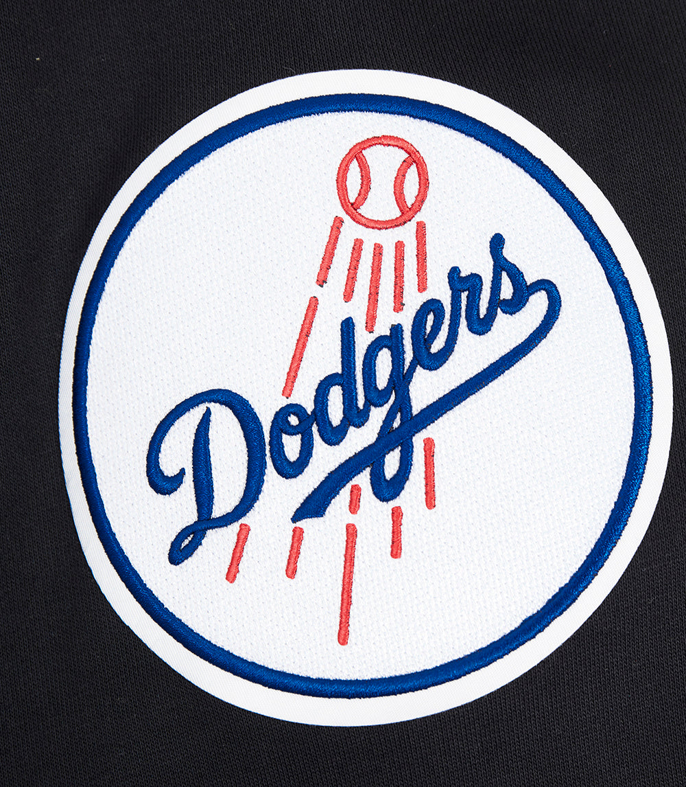 MLB LOS ANGELES DODGERS OLD ENGLISH MEN'S FLC PO HOODIE (BLACK)