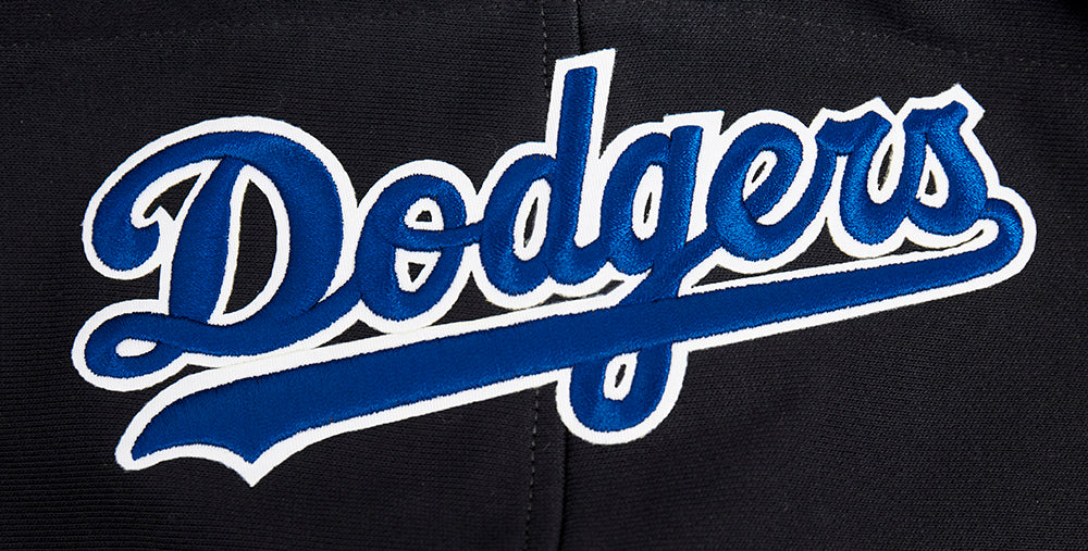 MLB LOS ANGELES DODGERS OLD ENGLISH MEN'S FLC PO HOODIE (BLACK)
