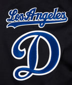 MLB LOS ANGELES DODGERS OLD ENGLISH MEN'S FLC PO HOODIE (BLACK)