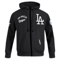 MLB LOS ANGELES DODGERS CLASSIC WIND SUIT CHANDAIL À CAPUCHON TISSÉ À GLISSIÈRE POUR HOMME (NOIR)