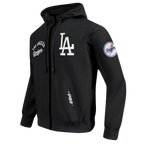 MLB LOS ANGELES DODGERS CLASSIC WIND SUIT CHANDAIL À CAPUCHON TISSÉ À GLISSIÈRE POUR HOMME (NOIR)