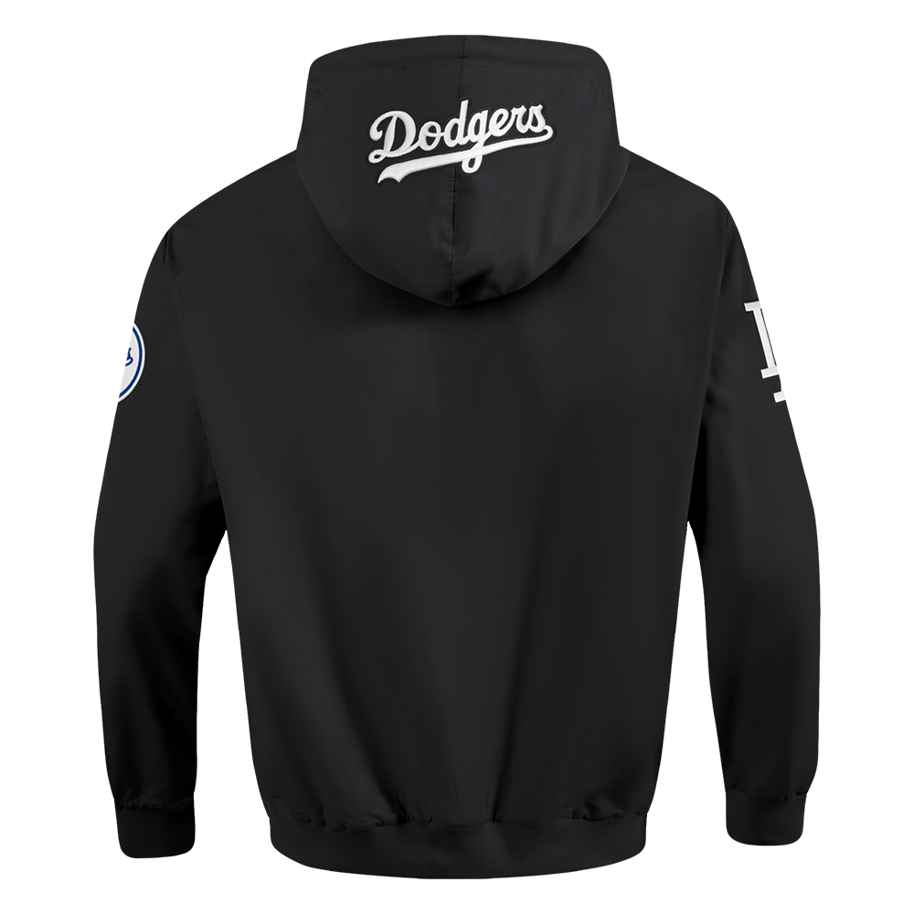 MLB LOS ANGELES DODGERS CLASSIC WIND SUIT CHANDAIL À CAPUCHON TISSÉ À GLISSIÈRE POUR HOMME (NOIR)
