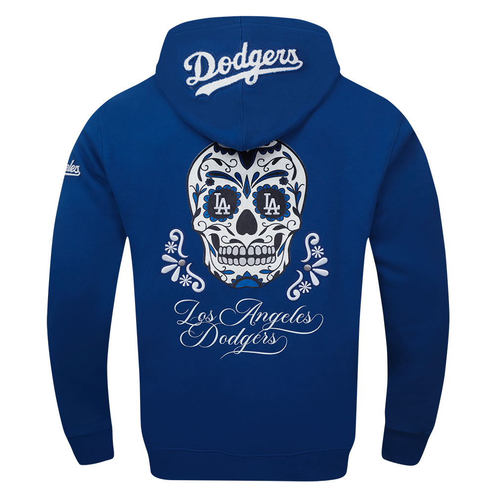 MLB LOS ANGELES DODGERS SUGAR SKULL CHANDAIL À CAPUCHON EN MOLLETON POUR HOMME (BLEU DODGER)